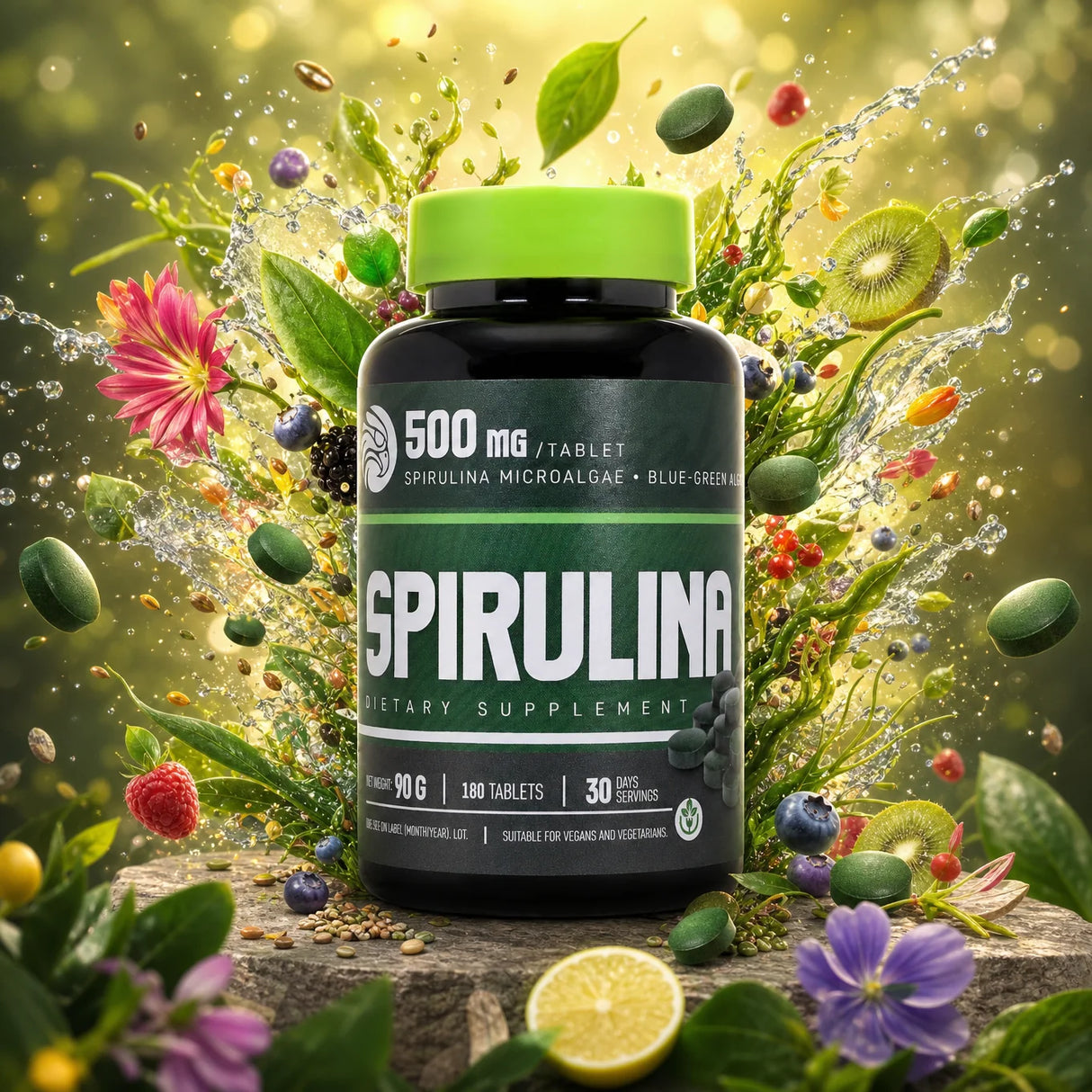 Mannavita Spirulina 500 mg tablety • 180 ks.
