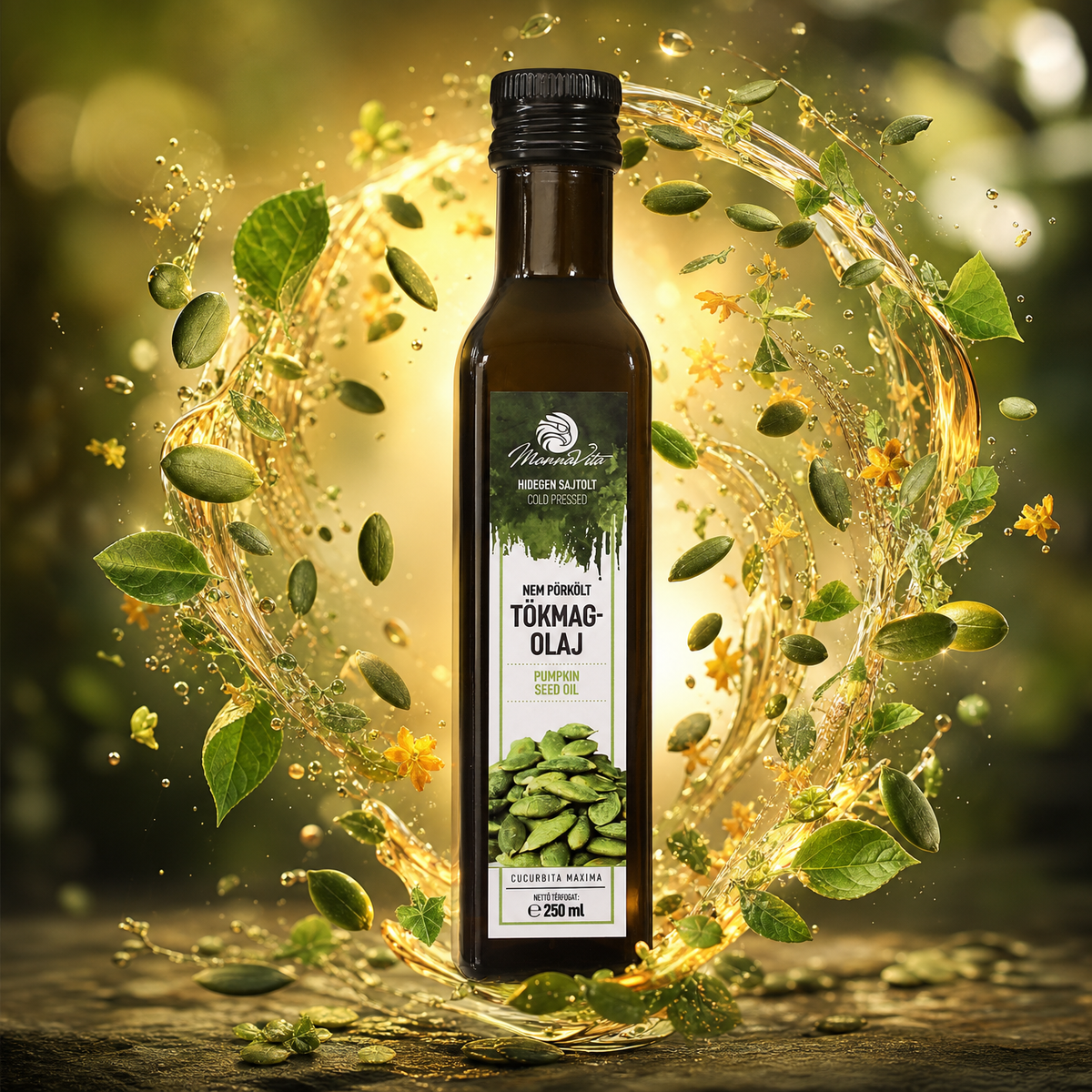 Mannavita maďarský za studena lisovaný dýňový olej • 250 ml