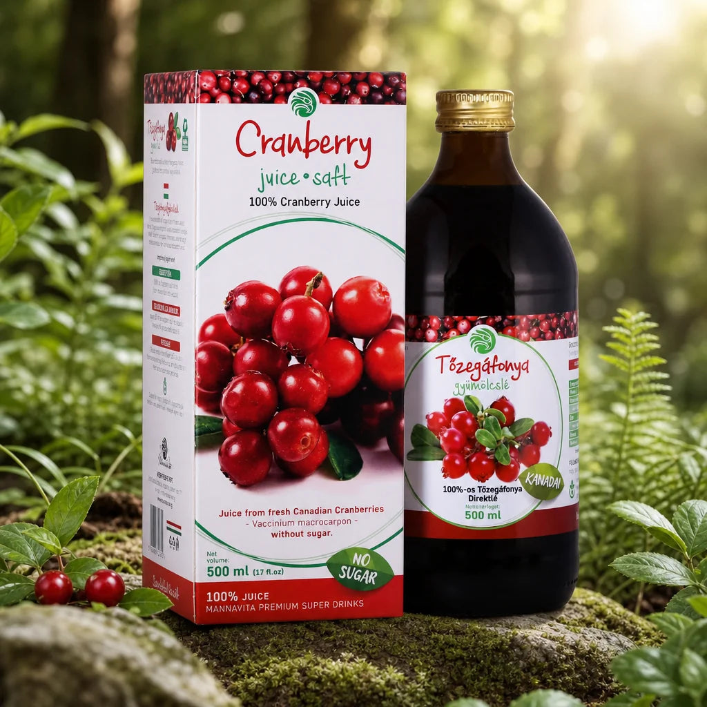 Mannavita Brusinka 100% lisovaná čistá šťáva • 500 ml
