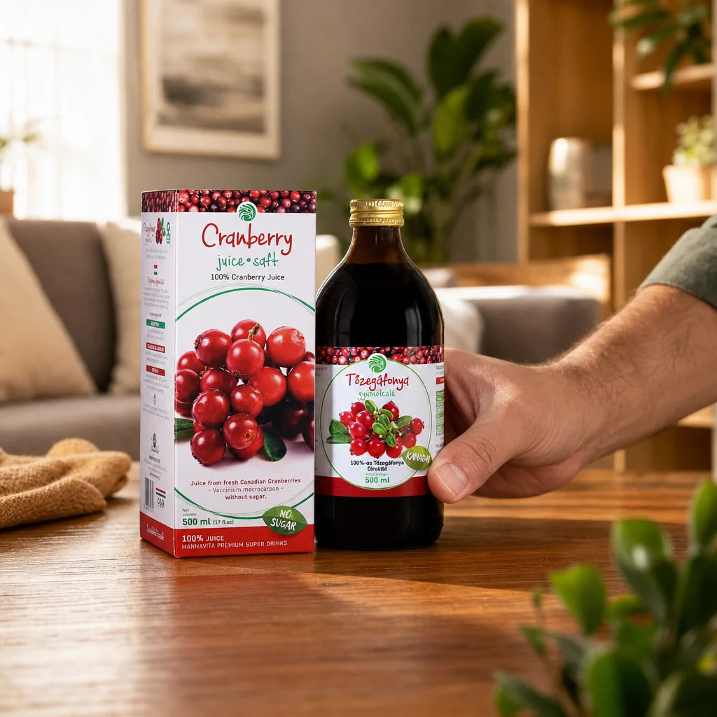 Mannavita Brusinka 100% lisovaná čistá šťáva • 500 ml