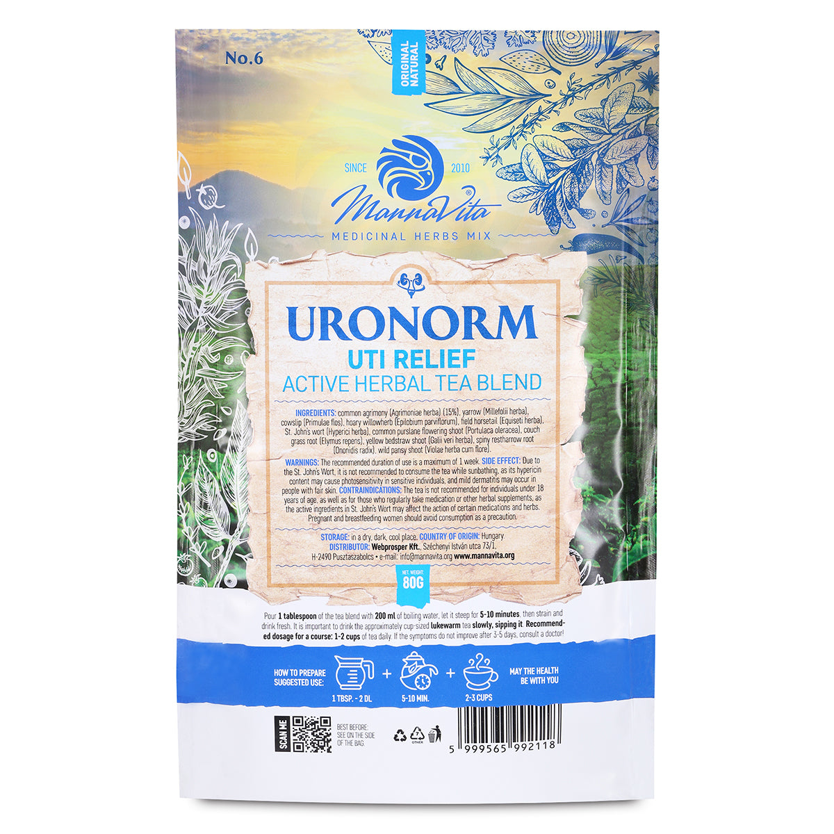 URONORM úleva při UTI aktivní bylinná čajová směs • 80g